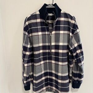 Closed Checkered Shirt in Navy and Cream